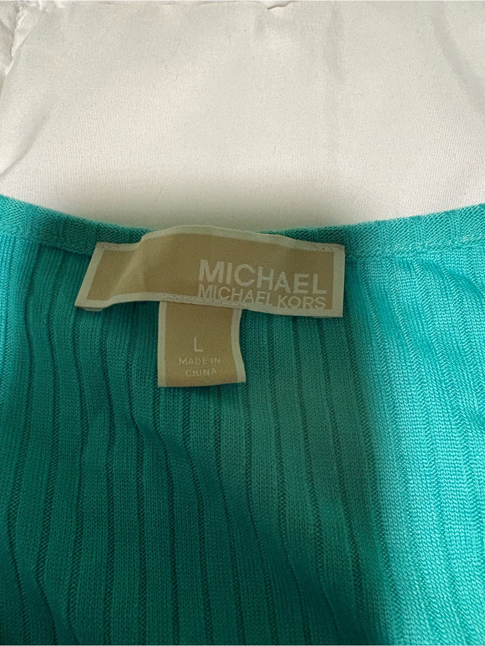 MICHAEL Michael Kors Teal Belted Sleeveless Midi Dress - Picture 4 of 8